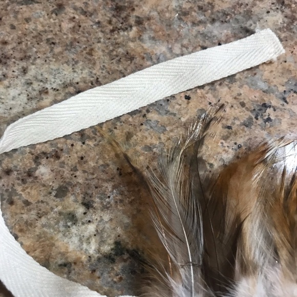 Oh Baby Crown Kids OS Brown Feathers Costume Play Time Dress Up Adjustable Tie - Picture 4 of 8